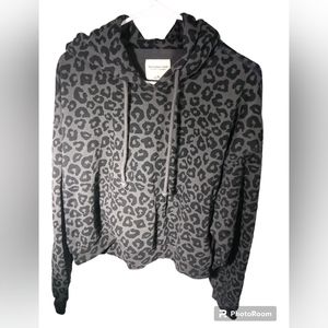 Abercrombie & Fitch leopard print hoodie
